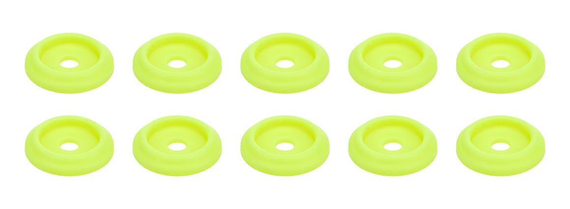 Body Bolt Washer Plastic Fluorescent Yellow 10pk