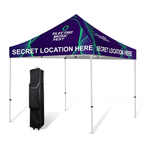 10x10 Custom Printed Canopy - Premium Hex Aluminum Frame