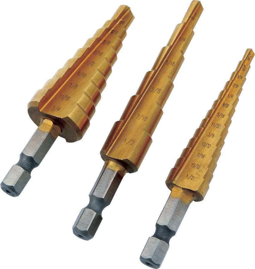Step Drill Set 3pc 