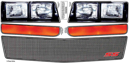 M/C SS Nose Decal Kit Mesh Grille 1983-88