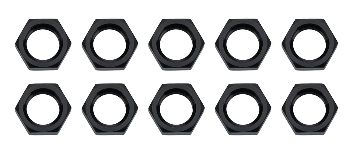 Bulkhead Nuts Black -3 Black 10pk