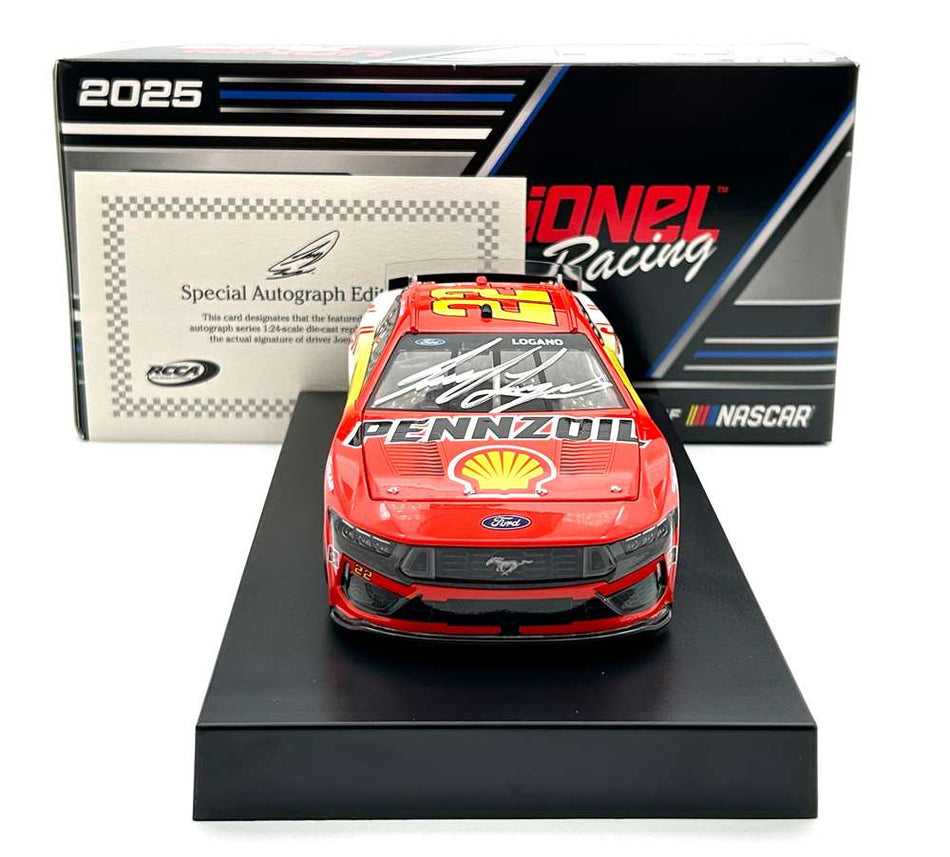 Joey Logano Autographed 2025 Shell-Pennzoil Special 1:24 Nascar Diecast