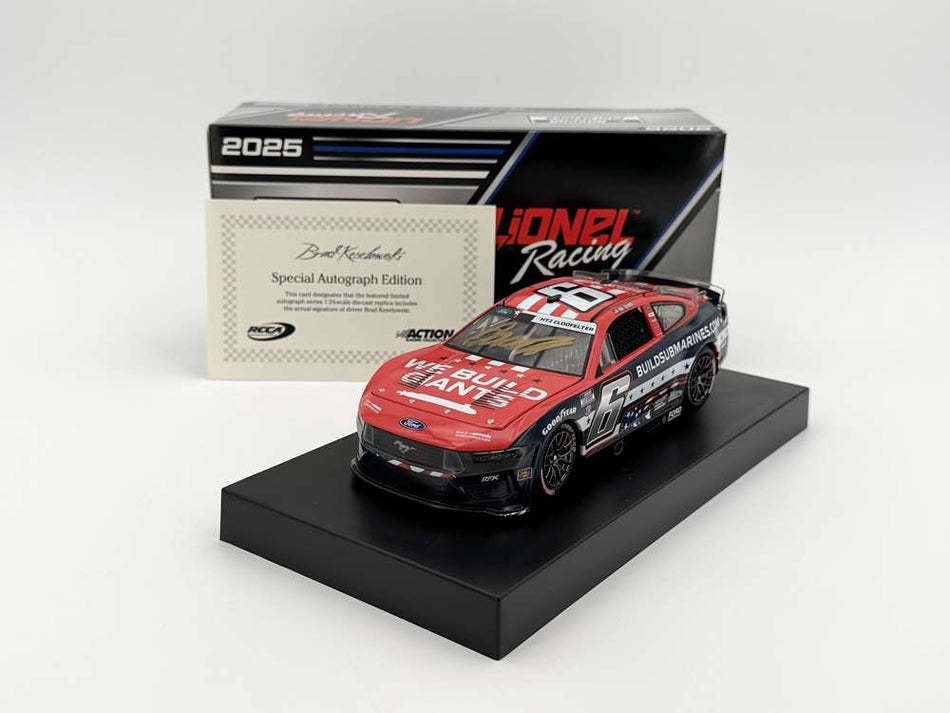 Brad Keselowski Autographed 2025 Buildsubmarines.com Salutes 1:24 Nascar Diecast - FOIL NUMBER DIECAST