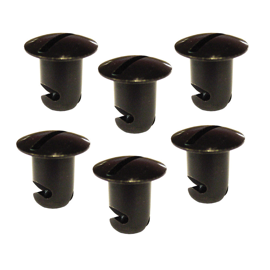 Aluminum Black Anodized Quick Turn Dzus Style Fastener - 6 Pack