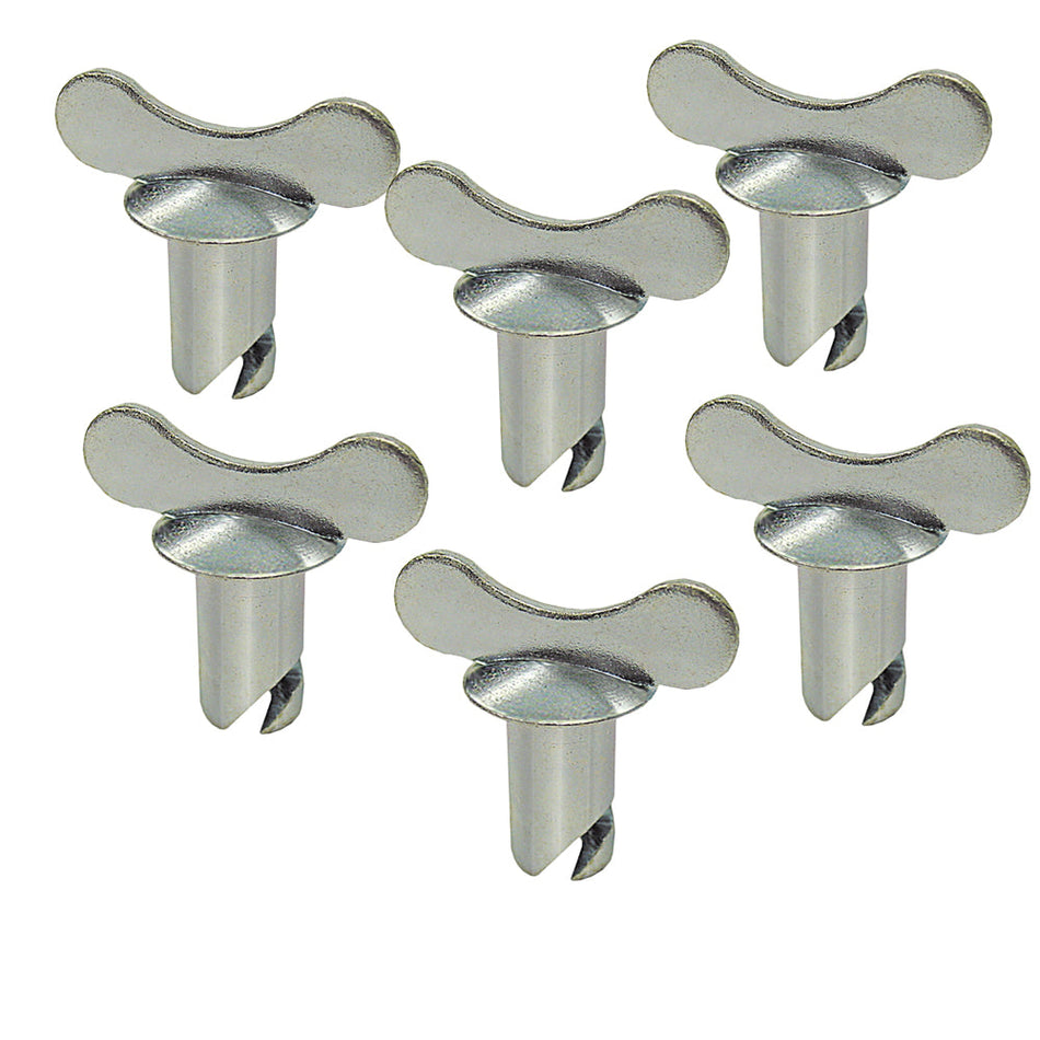 Winged Oval Head Quarter Turn Fasteners - 6 Pack